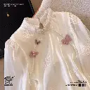 Chinese Style Embroidered Satin Shirt 