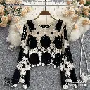  Vintage Hand-Embroidered Wool Cardigan Retro Style 