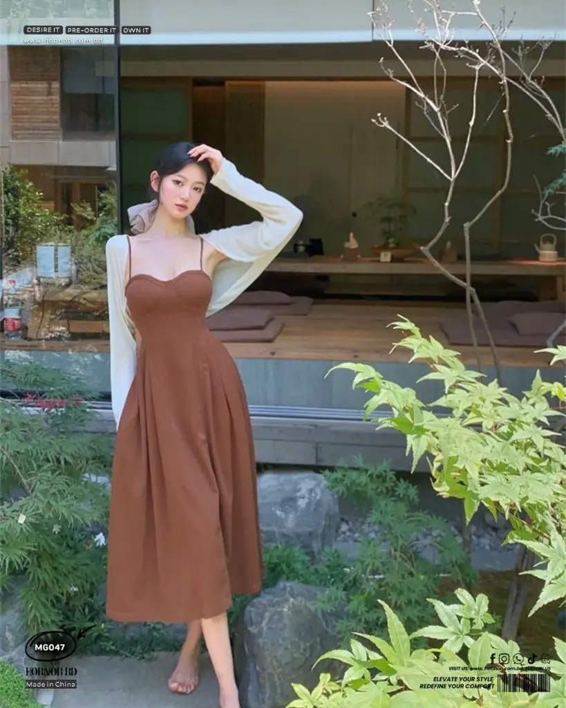 Sweet and Spicy Style Suspender Dress Two-Piece Set 