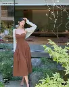 Sweet and Spicy Style Suspender Dress Two-Piece Set 