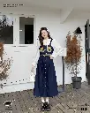  Ying Xiyue Three-Piece High Waist Casual Outfit Denim Set