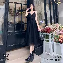Celebrity High-End Plus-Size Retro Mesh Sling Dress For Women