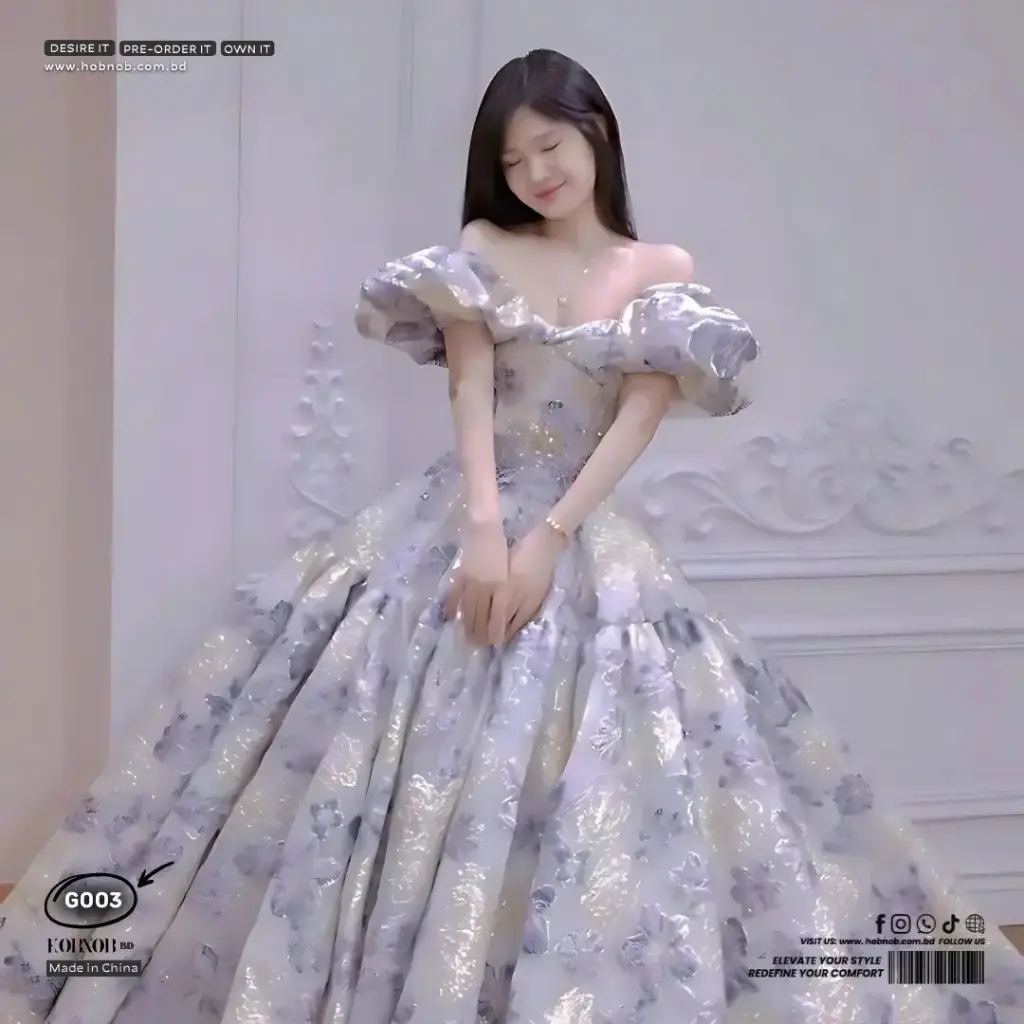  Luxury Korean-Style Puff Sleeve Tutu Dress 