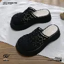  Mori Girl Thick-Soled Closed-Toe Mesh Slippers