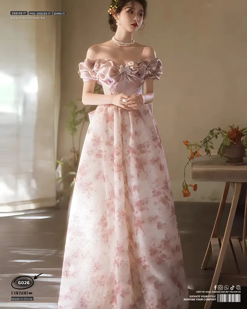 French Retro One-Shoulder Princess Dress