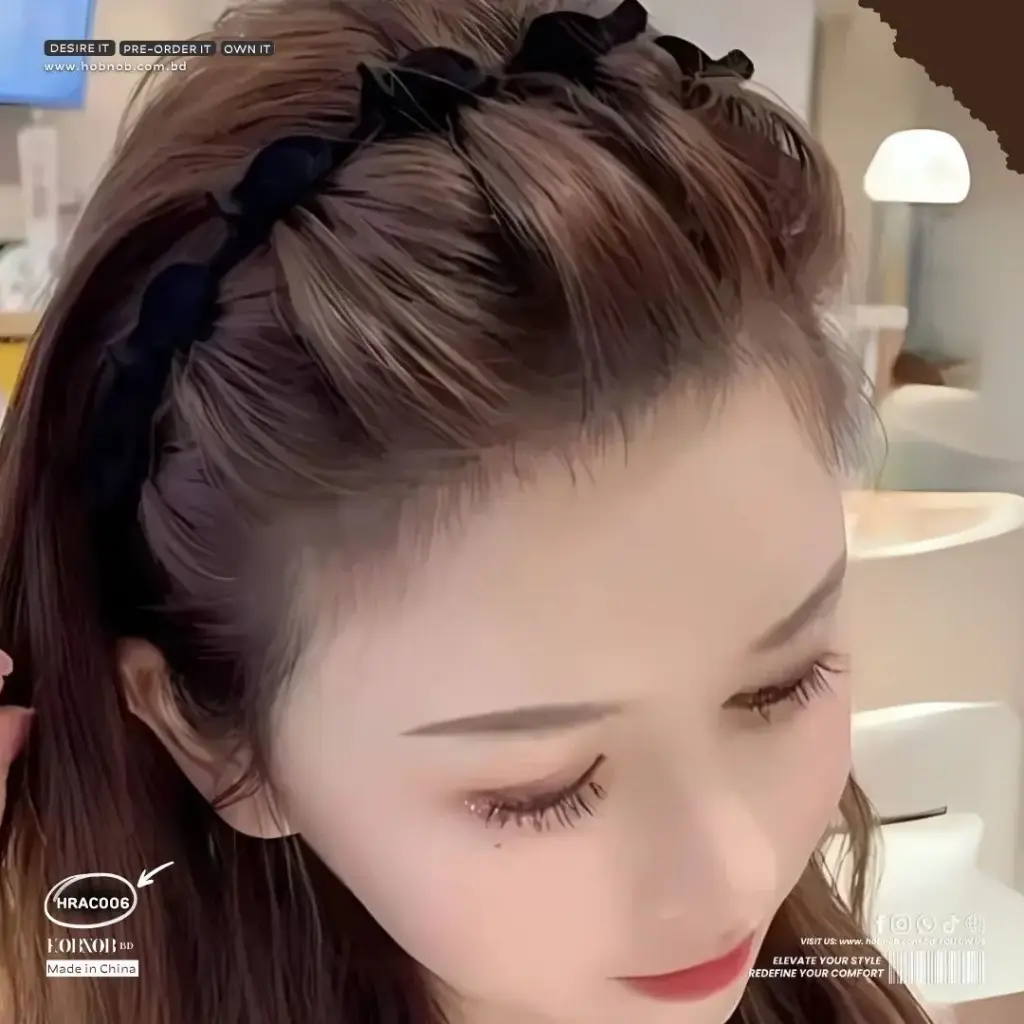 Red Flocking Braided Hair Hoop
