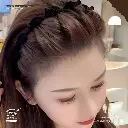 Red Flocking Braided Hair Hoop