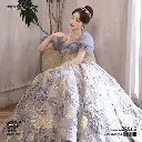 Luxury Mesh Gown for Banquets & Events Square-Neck Dress