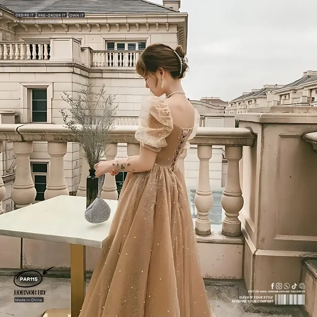Champagne Evening Dress – Light Luxury Gold Gown