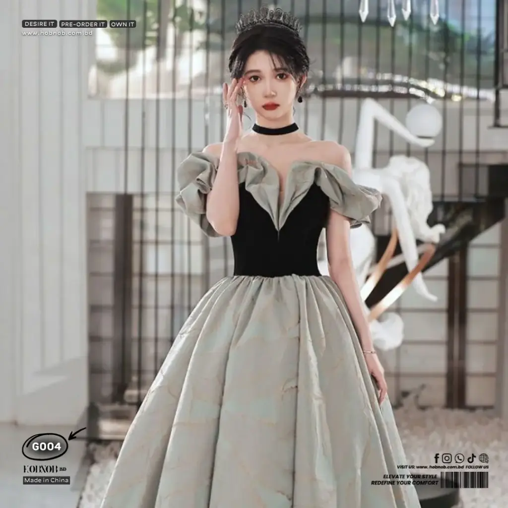 Hepburn Inspired Black One-Shoulder Luxury Fishtail A-Line Dress