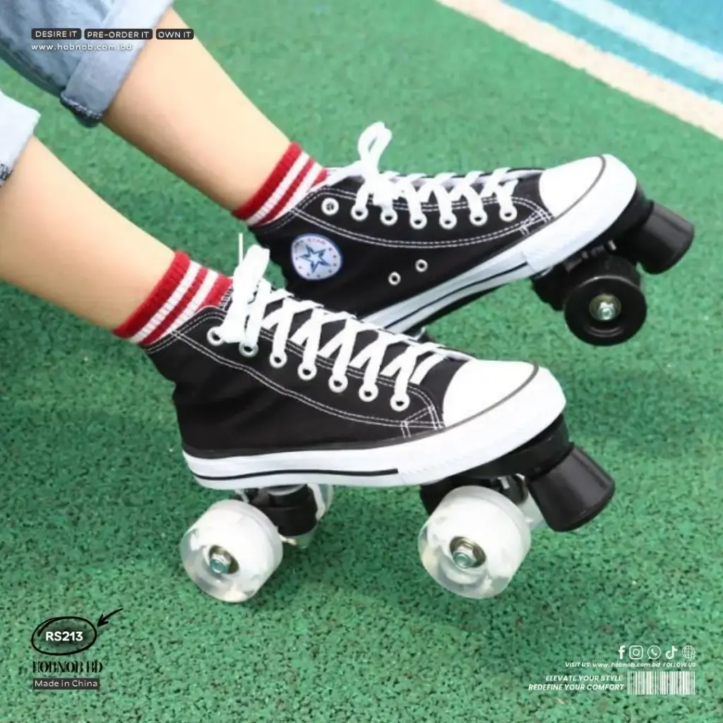Double-Row Full Flash Roller Skates Adult Skating Shoes