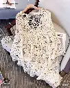 Apricot Crochet Bohemian Hollow Lace Sun Protection Blouse 