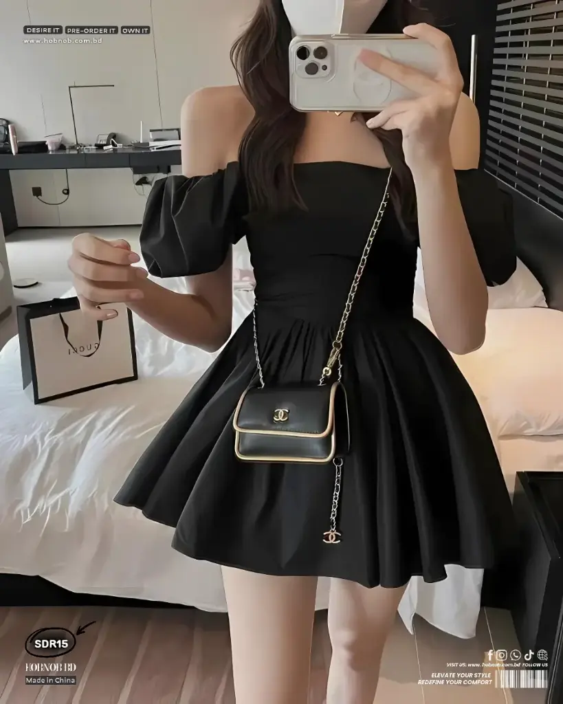 French One-Shoulder Clavicle Toast Short Dress 