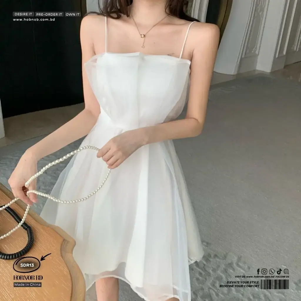 French Sweet One-Shoulder Fairycore Toast Dress