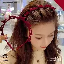 Red Flocking Braided Hair Hoop