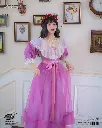 French Vintage Princess Dress – Purple Niche Design