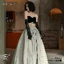 Hepburn Inspired Gown Diamond Vintage Black Bandeau Toast Dress 