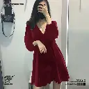   High Waist Slimming Plus Size Gold Velvet Midi Dress  