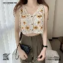  Idomey French Hollow Embroidered Knitted Vest Ethnic Style Outerwear 