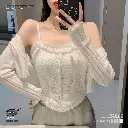 Sweet Lace Built-In Cup Backless Camisole Slim Fit Tube Top