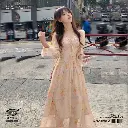 Inspired Floral Chiffon Long Dress A Line Fairy Skirt
