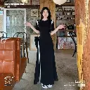 High End Slim Fit Long Black Skirt